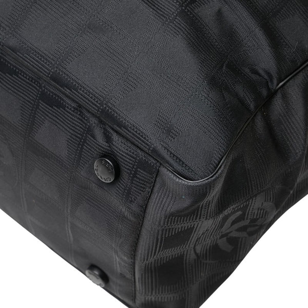 シャネル ニュートラベルライン トートGM トートバッグ ショルダーバッグ A15825 ブラック ナイロン レザー レディース CHANEL 【中古】