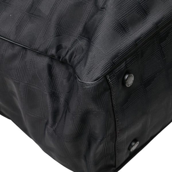 シャネル ニュートラベルライン トートGM トートバッグ ショルダーバッグ A15825 ブラック ナイロン レザー レディース CHANEL 【中古】