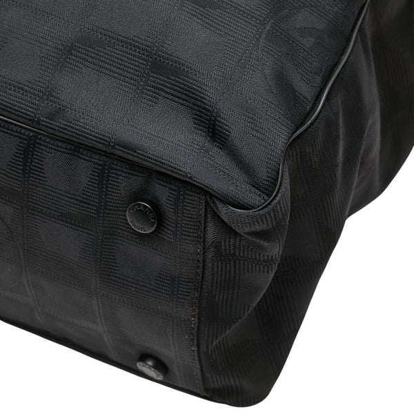 シャネル ニュートラベルライン トートGM トートバッグ ショルダーバッグ A15825 ブラック ナイロン レザー レディース CHANEL 【中古】