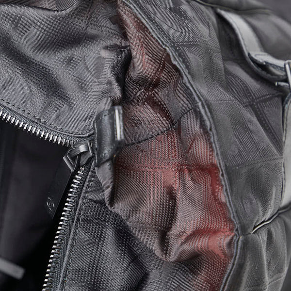 シャネル ニュートラベルライン トートGM トートバッグ ショルダーバッグ A15825 ブラック ナイロン レザー レディース CHANEL 【中古】