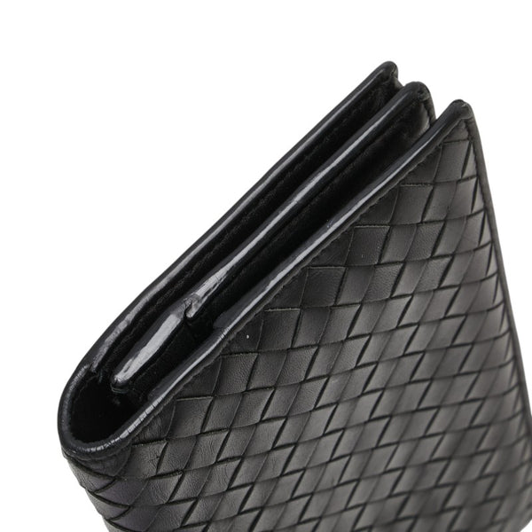 ボッテガヴェネタ イントレチャート 長財布 ブラック レザー レディース BOTTEGAVENETA 【中古】