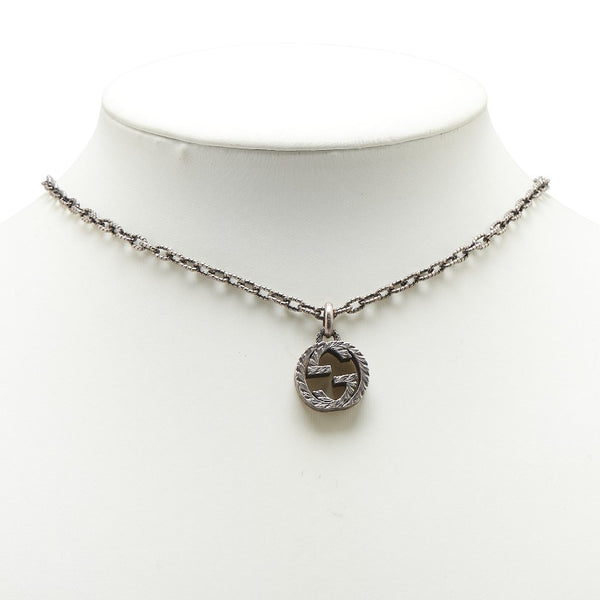 グッチ インターロッキングG ネックレス シルバー SV925 シルバー レディース GUCCI 【中古】