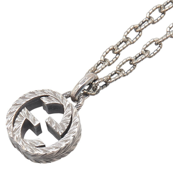 グッチ インターロッキングG ネックレス シルバー SV925 シルバー レディース GUCCI 【中古】