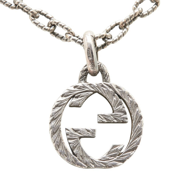 グッチ インターロッキングG ネックレス シルバー SV925 シルバー レディース GUCCI 【中古】