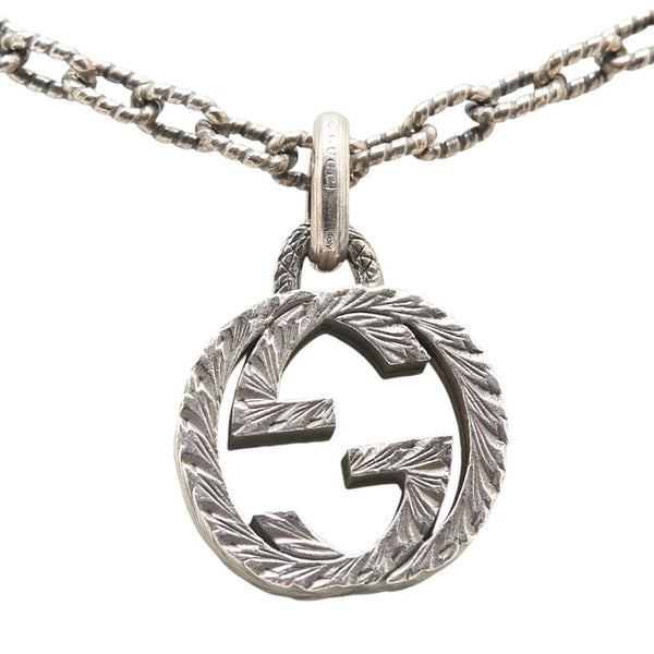 グッチ インターロッキングG ネックレス シルバー SV925 シルバー レディース GUCCI 【中古】