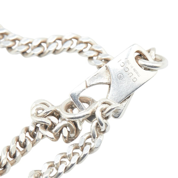 グッチ インターロッキングG ラウンド ネックレス SV925 シルバー レディース GUCCI 【中古】