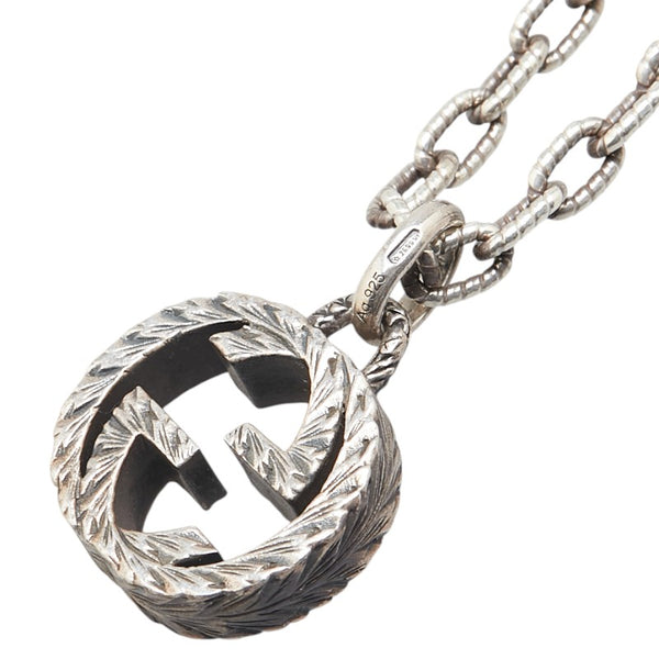 グッチ インターロッキングG ネックレス SV925 シルバー レディース GUCCI 【中古】