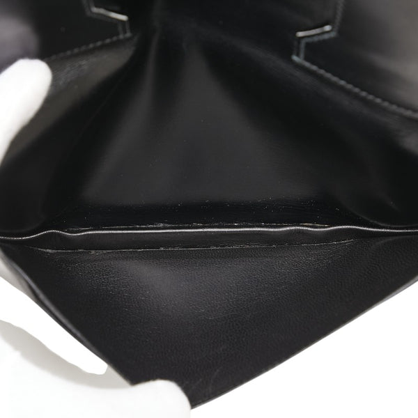 エルメス 札入れ ブラック レザー レディース HERMES 【中古】