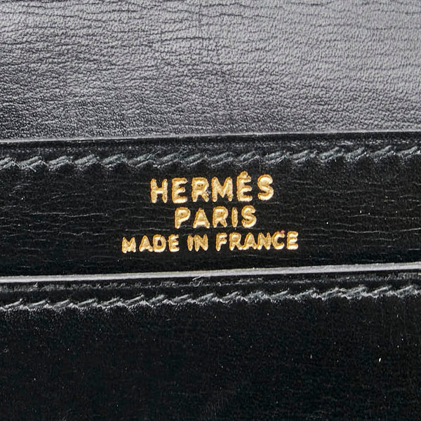 エルメス 札入れ ブラック レザー レディース HERMES 【中古】