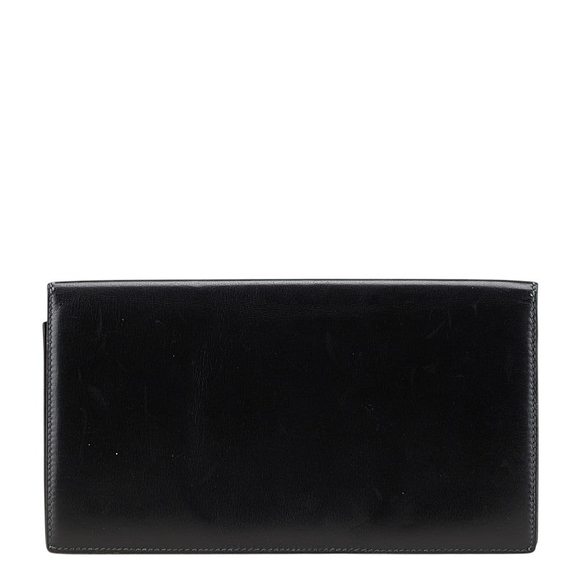 エルメス 札入れ ブラック レザー レディース HERMES 【中古】