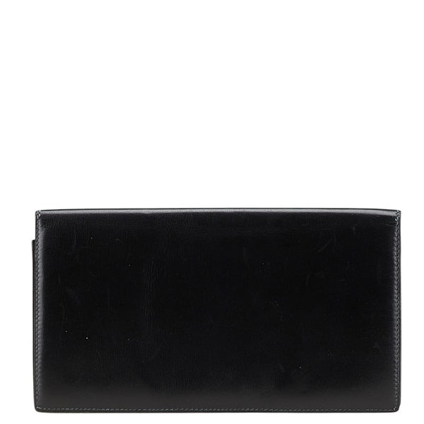 エルメス 札入れ ブラック レザー レディース HERMES 【中古】