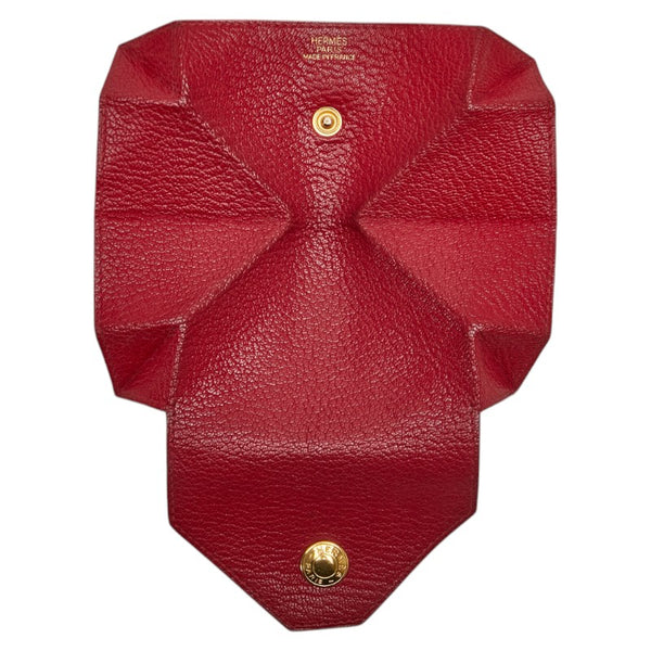 エルメス ルヴァンキャトル コインケース レッド系 シェーブル レディース HERMES 【中古】