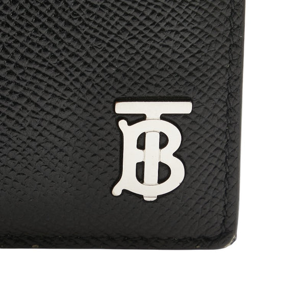 バーバリー TBロゴ コインケース パスケース フラグメントケース ブラック レザー レディース BURBERRY 【中古】