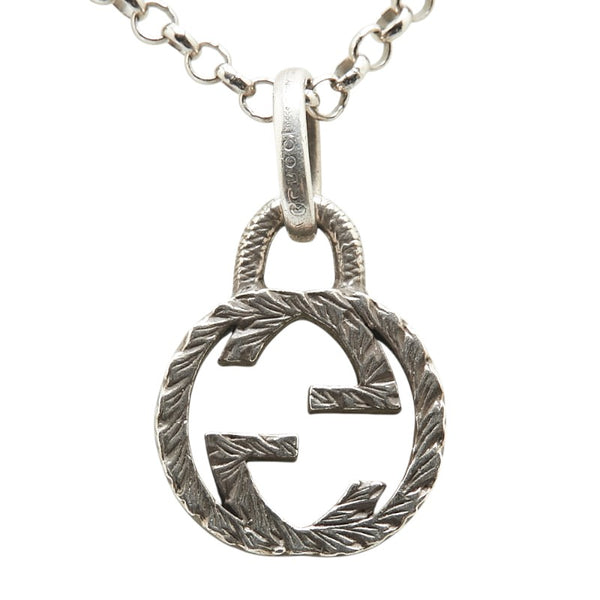グッチ インターロッキングG ネックレス シルバー SV925 シルバー レディース GUCCI 【中古】