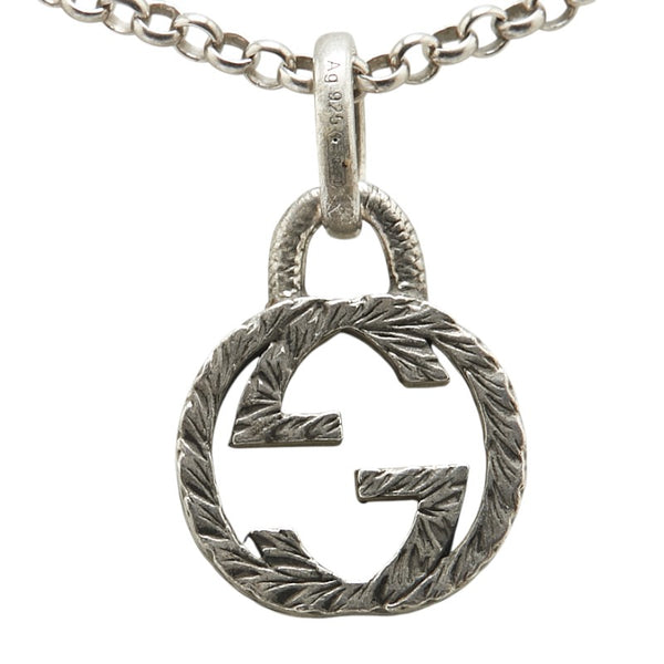 グッチ インターロッキングG ネックレス シルバー SV925 シルバー レディース GUCCI 【中古】
