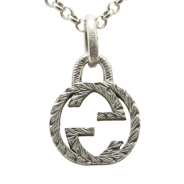 グッチ インターロッキングG ネックレス シルバー SV925 シルバー レディース GUCCI 【中古】