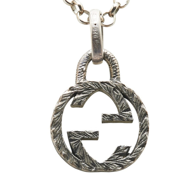 グッチ インターロッキングG ネックレス シルバー SV925 シルバー レディース GUCCI 【中古】