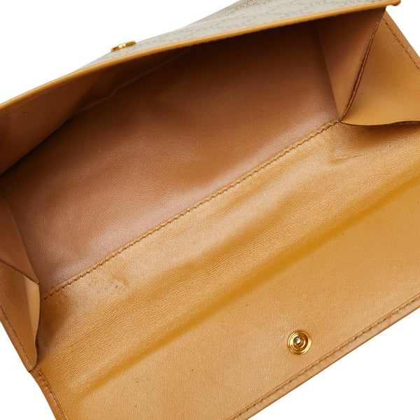 セリーヌ マカダム 長財布 ベージュ PVC レザー レディース CELINE 【中古】