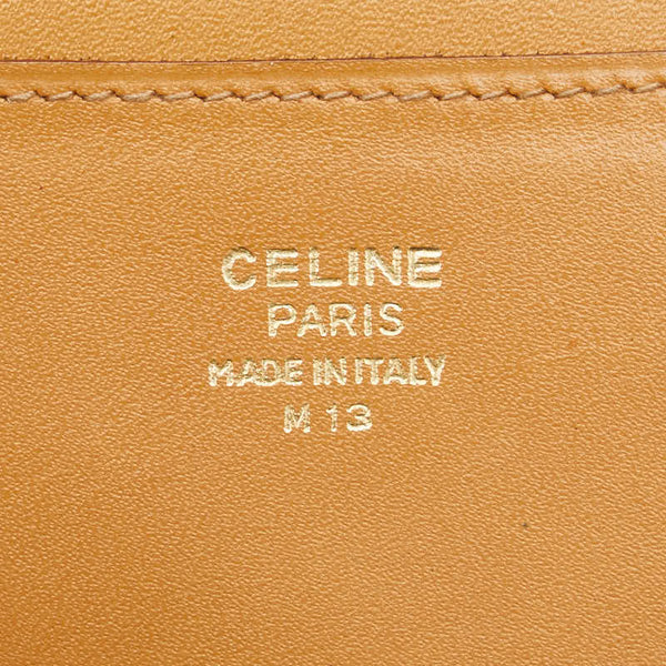 セリーヌ マカダム 長財布 ベージュ PVC レザー レディース CELINE 【中古】