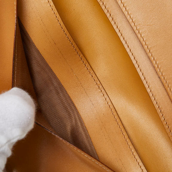 セリーヌ マカダム 長財布 ベージュ PVC レザー レディース CELINE 【中古】