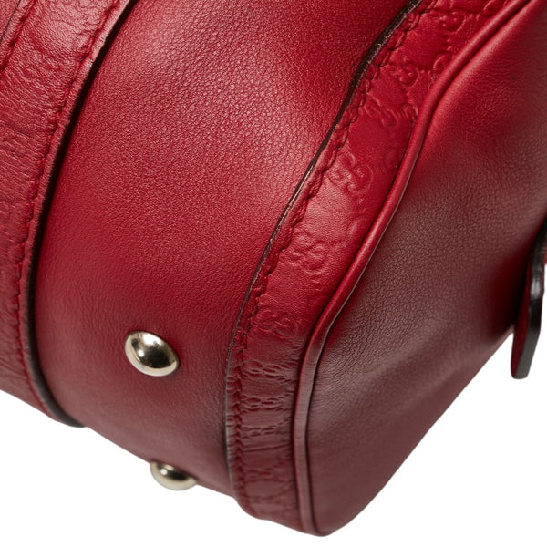 グッチ マイクロ グッチシマ ハンドバッグ ショルダーバッグ 2WAY 269876 レッド レザー レディース GUCCI 【中古】