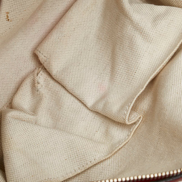 グッチ マイクロ グッチシマ ハンドバッグ ショルダーバッグ 2WAY 269876 レッド レザー レディース GUCCI 【中古】