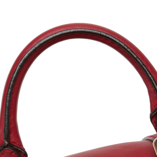 グッチ マイクロ グッチシマ ハンドバッグ ショルダーバッグ 2WAY 269876 レッド レザー レディース GUCCI 【中古】