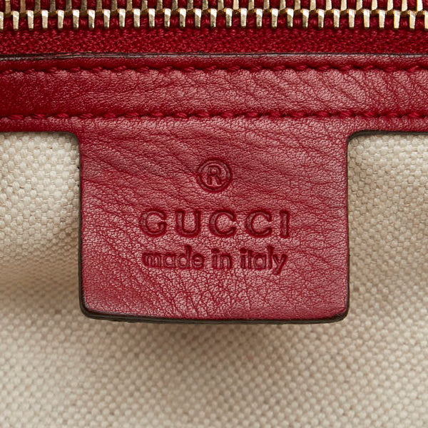 グッチ マイクロ グッチシマ ハンドバッグ ショルダーバッグ 2WAY 269876 レッド レザー レディース GUCCI 【中古】