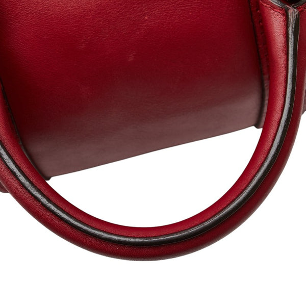 グッチ マイクロ グッチシマ ハンドバッグ ショルダーバッグ 2WAY 269876 レッド レザー レディース GUCCI 【中古】