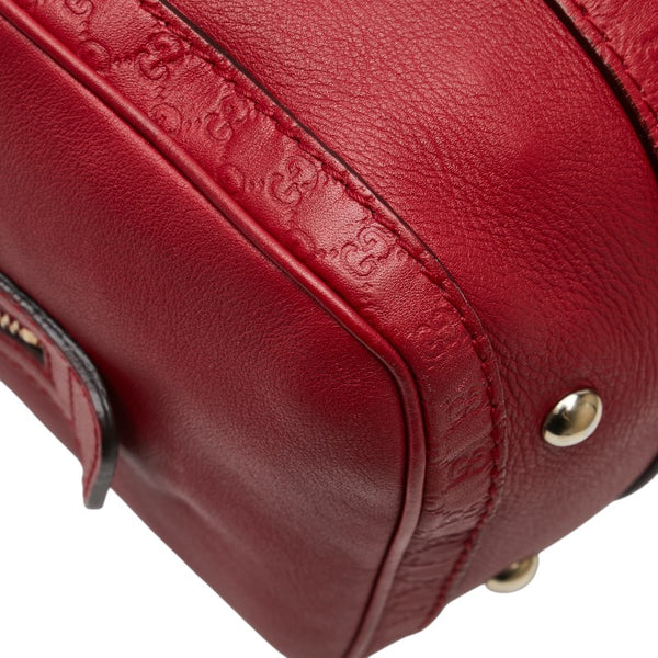 グッチ マイクロ グッチシマ ハンドバッグ ショルダーバッグ 2WAY 269876 レッド レザー レディース GUCCI 【中古】