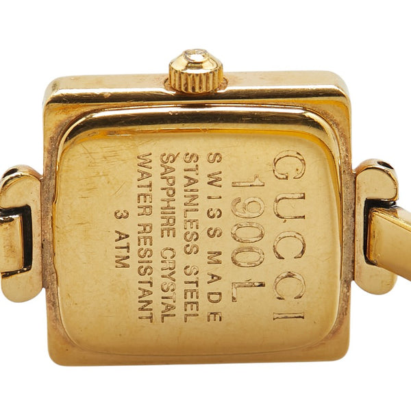 グッチ バングルウォッチ 1900L クオーツ ホワイト文字盤 ステンレススチール レディース GUCCI 【中古】
