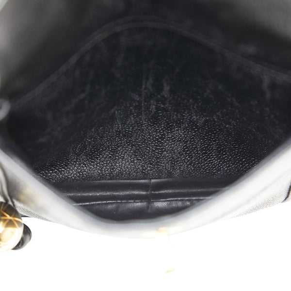 シャネル ココマーク 斜め掛け チェーン ショルダーバッグ ブラック キャビアスキン レディース CHANEL 【中古】