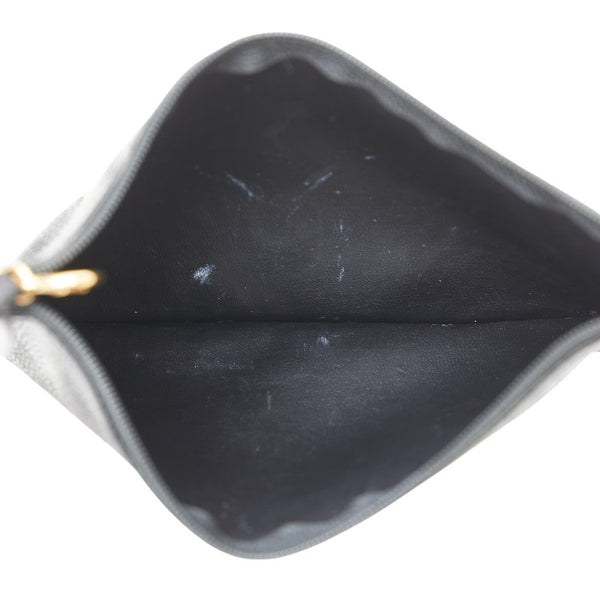 シャネル ココマーク 斜め掛け チェーン ショルダーバッグ ブラック キャビアスキン レディース CHANEL 【中古】