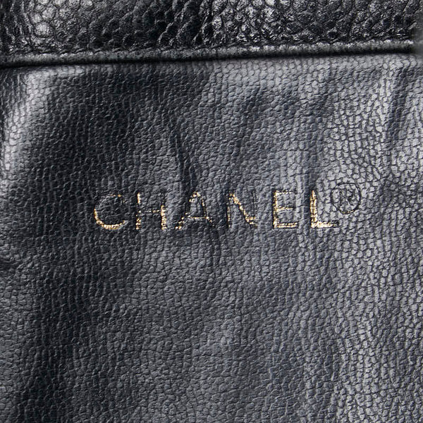 シャネル ココマーク 斜め掛け チェーン ショルダーバッグ ブラック キャビアスキン レディース CHANEL 【中古】