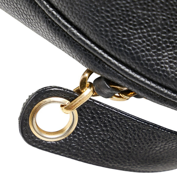 シャネル ココマーク 斜め掛け チェーン ショルダーバッグ ブラック キャビアスキン レディース CHANEL 【中古】