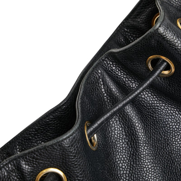 シャネル ココマーク 斜め掛け チェーン ショルダーバッグ ブラック キャビアスキン レディース CHANEL 【中古】