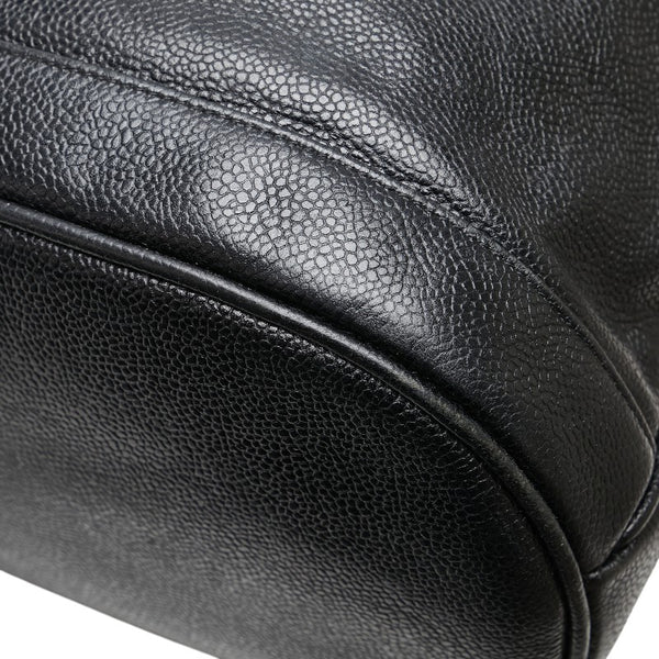 シャネル ココマーク 斜め掛け チェーン ショルダーバッグ ブラック キャビアスキン レディース CHANEL 【中古】