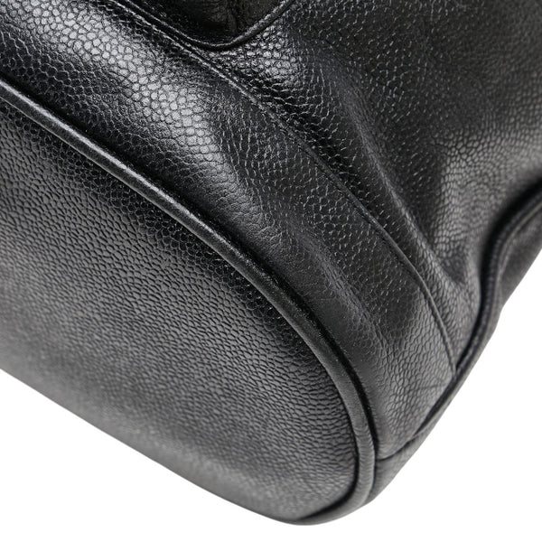 シャネル ココマーク 斜め掛け チェーン ショルダーバッグ ブラック キャビアスキン レディース CHANEL 【中古】