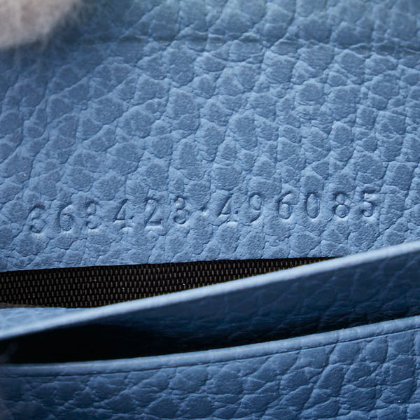 グッチ GGキャンバス ラウンドファスナー 長財布 363423 ベージュ ブルー レザー キャンバス レディース GUCCI 【中古】