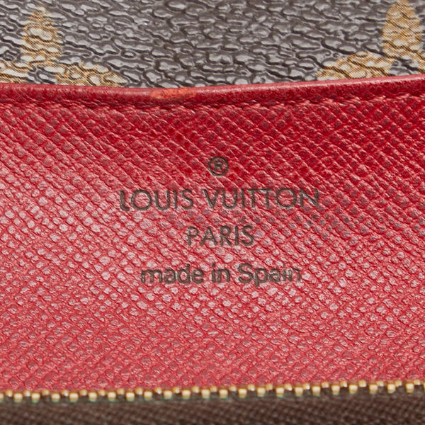 ルイ ヴィトン モノグラム ポルトフォイユ エミリー 長財布 M60136 ブラウン ルージュ PVC レザー レディース LOUIS VUITTON 【中古】