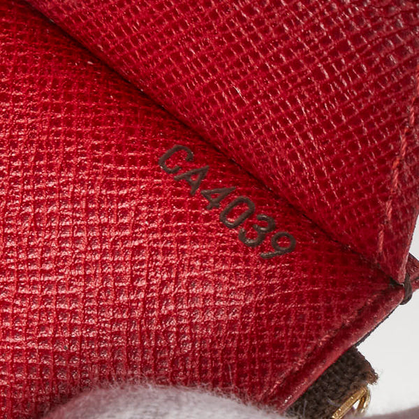 ルイ ヴィトン モノグラム ポルトフォイユ エミリー 長財布 M60136 ブラウン ルージュ PVC レザー レディース LOUIS VUITTON 【中古】