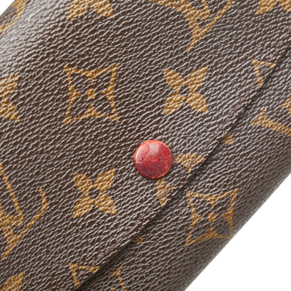 ルイ ヴィトン モノグラム ポルトフォイユ エミリー 長財布 M60136 ブラウン ルージュ PVC レザー レディース LOUIS VUITTON 【中古】