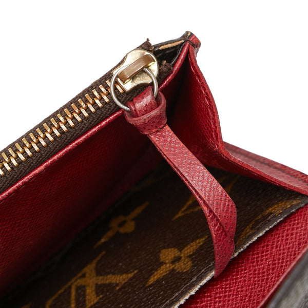 ルイ ヴィトン モノグラム ポルトフォイユ エミリー 長財布 M60136 ブラウン ルージュ PVC レザー レディース LOUIS VUITTON 【中古】