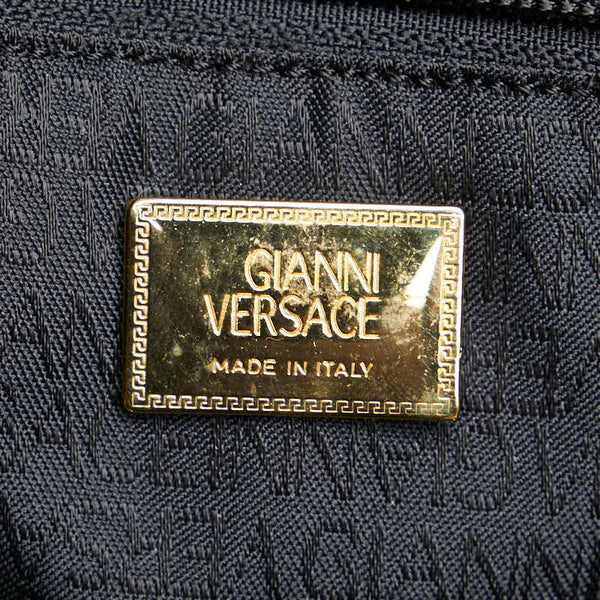 ヴェルサーチェ メデューサ ボストンバッグ ブラック レザー レディース VERSACE 【中古】