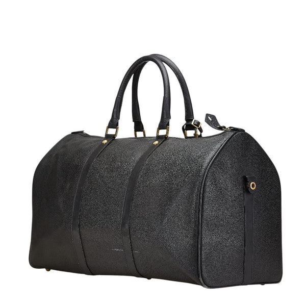 ヴェルサーチェ メデューサ ボストンバッグ ブラック レザー レディース VERSACE 【中古】