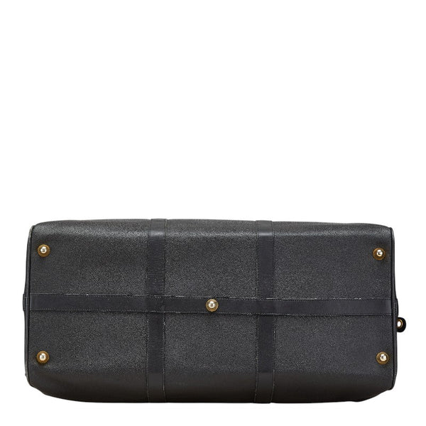 ヴェルサーチェ メデューサ ボストンバッグ ブラック レザー レディース VERSACE 【中古】