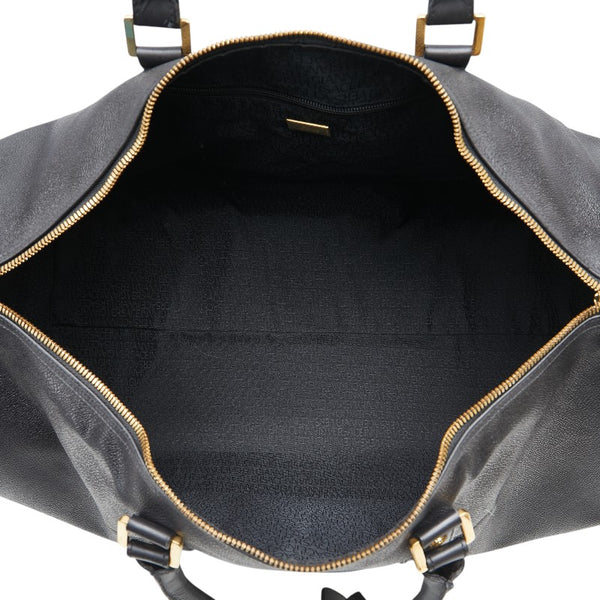 ヴェルサーチェ メデューサ ボストンバッグ ブラック レザー レディース VERSACE 【中古】