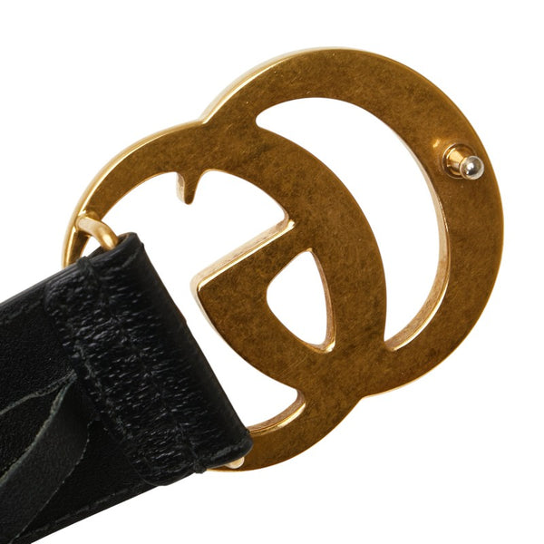 グッチ GGマーモント ベルト サイズ：80・32 406831 ブラック レザー メンズ GUCCI 【中古】