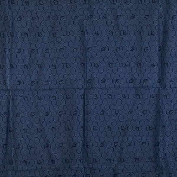 ディオール ハニカム ロゴ スカーフ ネイビー レッド シルク レディース Dior 【中古】