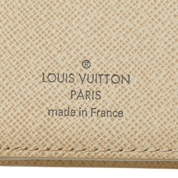 ルイ ヴィトン ダミエ アズール ポルトフォイユ ジョイ 三つ折り財布 N60030 ホワイト PVC レザー レディース LOUIS VUITTON 【中古】